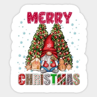 Merry Christmas Gnome Family Funny Xmas Tree Women Men Kids Sticker